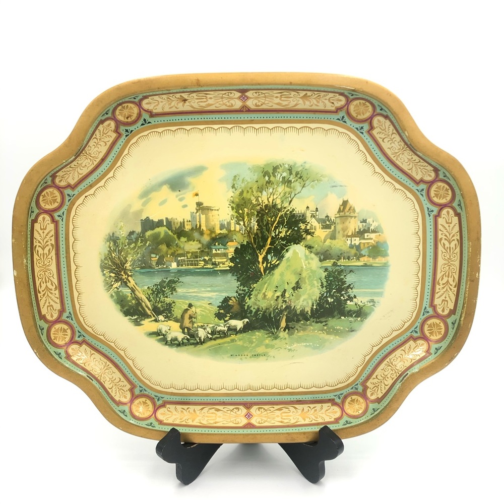 Mid Century Baret Ware Windsor Castle serving tray